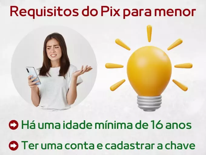 Requisito para menor de idade ter Pix