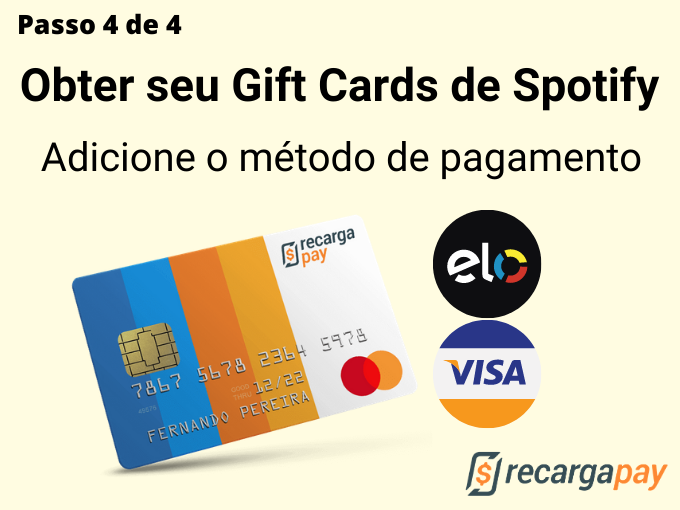 Passo 4 de 4 para Obter seu Gift Cards de Spotify