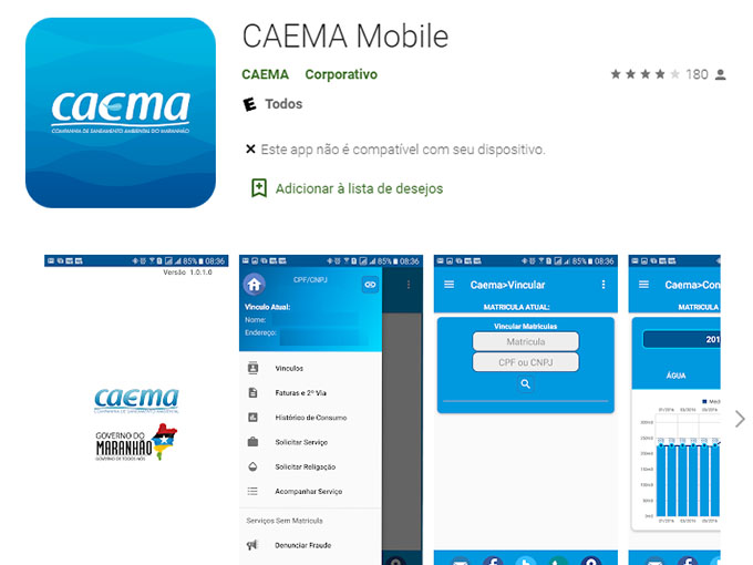 Pagar Caema 2 via com CAEMA Mobile