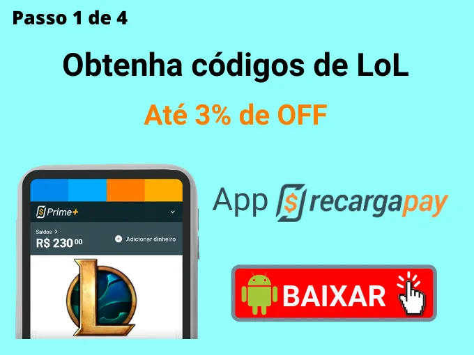 Passo 1 de 4 para obter codigos LoL