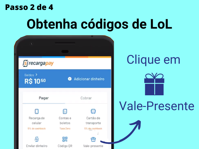 Passo 2 de 4 para obter codigos LoL