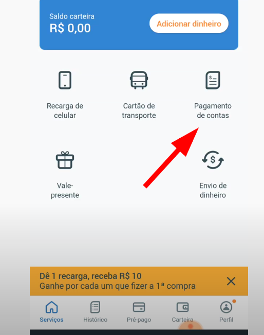 fazer pagamento de contas onlne
