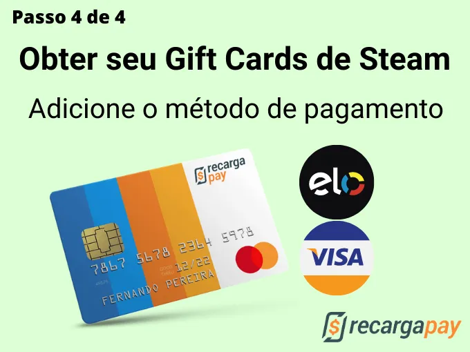 Passo 4 de 4 para Obter seu Gift Cards de Steam