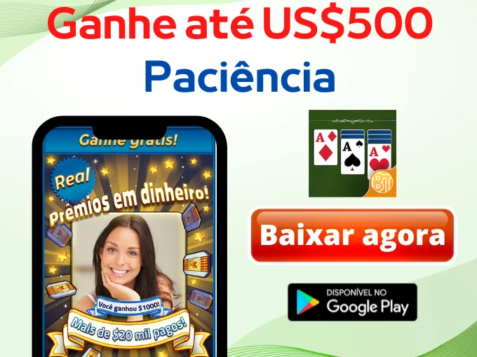 O jogo Paciência - ganhe dinheiro paga no PayPal via sorteio